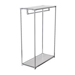 Хромированный стенд-вешало TD-10 №1-3 с полками ДСП 16мм, Ясень Анкор светлый - U31104