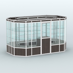 Павильон из профиля островной №5а, Дуб Венге