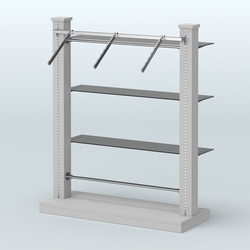 Островная система с перфорацией и прямыми полками №13, Серый