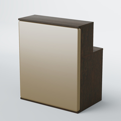 Ресепшен БАРОН №1 (ровная поверхность), Дуб Венге + Экокожа золотистая