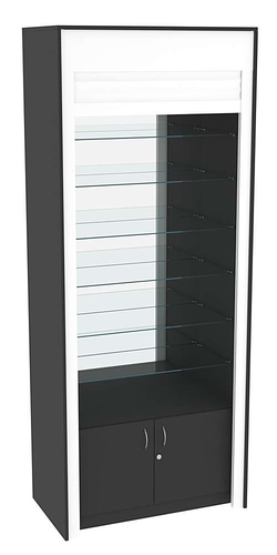 Торговая витрина с рольставнями ИС-132, Черный