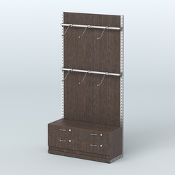 Система ЭЛЕГАНТ №3 с ДСП и тумбой T14 (1200 мм), Дуб Венге