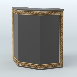 Ресепшен угловой серии БАРОККО №3, Черный