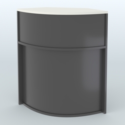 Ресепшен-Лайт секторный-эконом №10, Черный и Белый