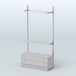 Система ЭЛЕГАНТ №5 без ДСП с тумбой T12 (1200 мм), Серый