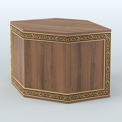 Стол-ресепшен шестигранный серии БАРОККО №3, Орех