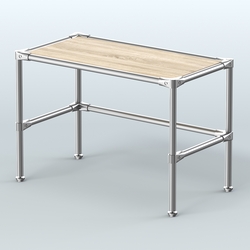 Стол малый D-41 с полкой ДСП 16мм, Дуб сонома