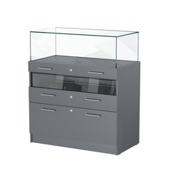 Прилавок ювелирный "Диаманд" №2-1000 пристенный, Темно-Серый