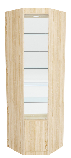 Витрина из ДСП №5А (внутренний угол), Дуб Сонома