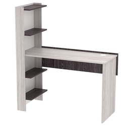 Стол письменный со стеллажом СПС-02-Л (левосторонний), Ясень Анкор светлый + Ясень Анкор темный