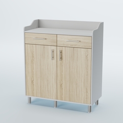 Стойка официанта "Бармен" №6-Н на ножках, Белый + Дуб Сонома