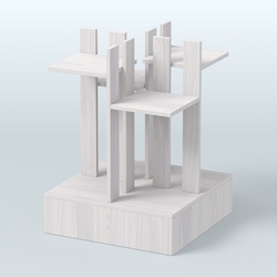 Стойка цветочница №4, Ясень Анкор светлый