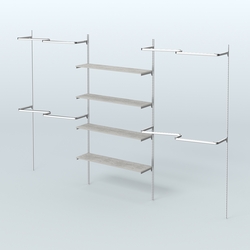 Neo Fix №5(М) с полками из ДСП и М-образными поручнями (3600 мм), Метрополитан Грей