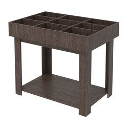 Корзина для распродаж из ДСП на 9 ячеек, Дуб Венге