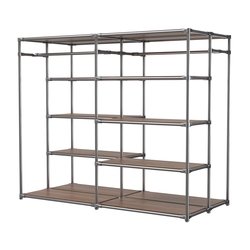 Хромированное вешало ПЛАТФОРМА №2-3 с полками ДСП 16мм, Орех