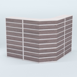 Ресепшен Г-образный серии ПРАЙМ №4А, Ясень Анкор светлый + Ясень Анкор темный