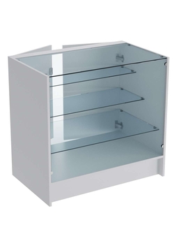 Прилавок из ДСП ЭКОНОМ №4 (900 мм) с дверцами, Серый