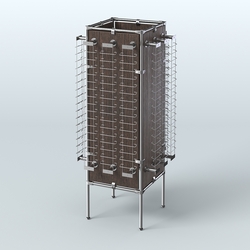 Напольная стойка Хром под очки №4-Д24 (открытого доступа), Дуб Венге