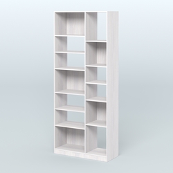 Стеллаж из ДСП серии ЛОФТ №9-2 с полками ДСП, Ясень Анкор светлый