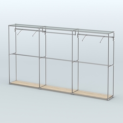 Торговая система ХРОМ без ДСП 3600 мм с поручнями №3, Дуб Сонома