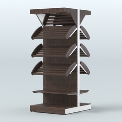 Островной высокий стеллаж для хлеба и выпечки Феникс №9, Дуб Венге