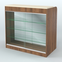 Ресепшен-Лайт №2 (Фасадная стенка - Зеркало), Орех + Крем Вайс