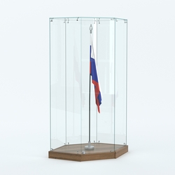 Витрина для знамени №1, Орех