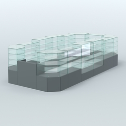 Павильон ИСТРА в центр зала №7 (открытый) (12, 77 кв.м), Темно-Серый