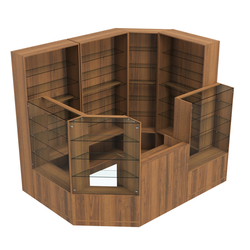 Торговый угловой островок ГРАЦИЯ №2 (открытый) (4.44 кв.м), Орех