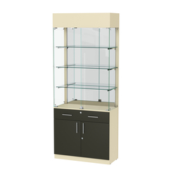 Витрина ювелирная "Диаманд" №15, Крем Вайс + Черный