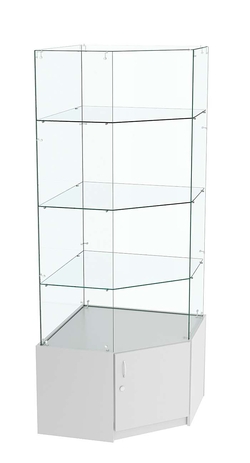 Витрина "Истра" угловая №115, пятигранная, (З.С-стекло), без дверей., Серый