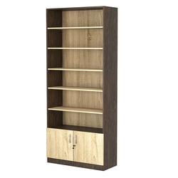 Стеллаж из ДСП с 5-ю полками 400x900 мм серии LEVEL-5 №14 (З/C - ДВП), Дуб Венге + Дуб Сонома