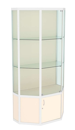 Витрина из профиля Трапеция №2 (метровая), Крем Вайс