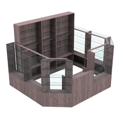 Торговый пристенный островок ГРАЦИЯ №10 (открытый) (7.43 кв.м), Ясень Анкор темный