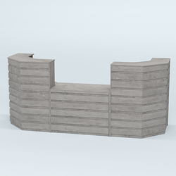 Ресепшен серии ПРАЙМ №7А со столом выдачи, Бетон Чикаго светло-серый F186 ST9