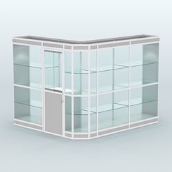 Павильон из профиля угловой №3в (5,5 кв.м), Серый