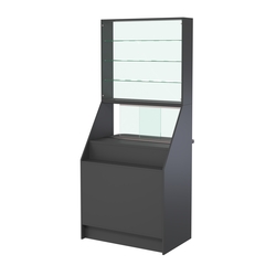 Витрина АЛМАЗ №3 окно выдачи с надставкой, Черный