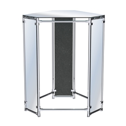 Вешало-стенд Прогресс №3-5 (с зеркальной полкой и зеркалами), Антрацит