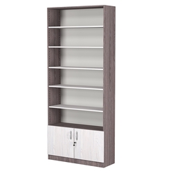 Стеллаж из ДСП с 5-ю полками 300x900 мм серии LEVEL-5 №12 (З/C - ДВП), Ясень Анкор темный + Ясень Анкор светлый