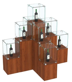 Комплект Демо-стендов со стеклом Льдинка-Крест №2, Орех