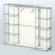 Торговая система ХРОМ (задняя стенка - ДСП) 2430 мм с прозрачными полками и поручнями №11 Белый