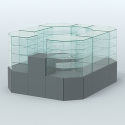 Павильон ИСТРА в центр зала №2а (закрытый) (4, 94 кв.м), Темно-Серый