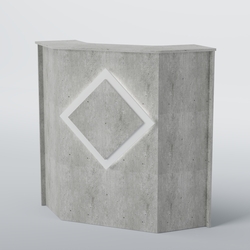 Ресепшен угловой РОМБ №2, Метрополитан Грей