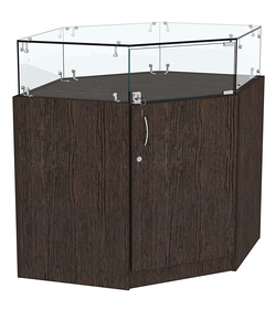 Прилавок Истра №116 угловой, универсальный (закрытый), Дуб Венге