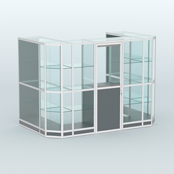 Павильон из профиля пристенный №6г (4,05 кв. м), Темно-Серый