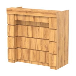 Торговый кассовый прилавок выкатной с утопленным фасадом №УФК-1-1, Дуб Золотистый