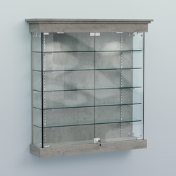 Витрина для музеев "Коллекция" настенная №2-5-РЕГ, Бетон Чикаго светло-серый F186 ST9