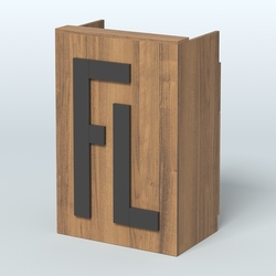 Прилавок "Фаберлинк" №3 под кассу, Орех + Черный