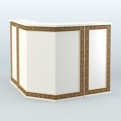 Ресепшен Г-образный серии БАРОККО №4, Белый