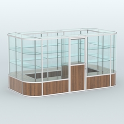 Павильон из профиля островной №4б, Орех